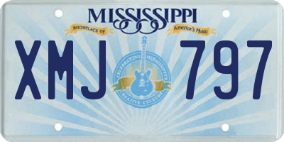 MS license plate XMJ797