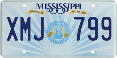 MS license plate XMJ799