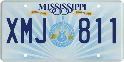 MS license plate XMJ811