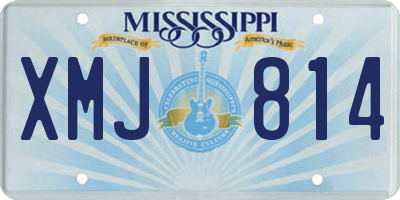 MS license plate XMJ814