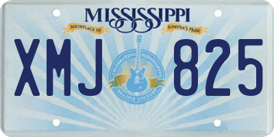 MS license plate XMJ825