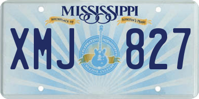 MS license plate XMJ827