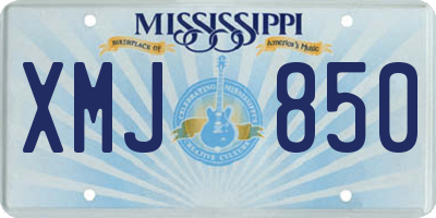 MS license plate XMJ850