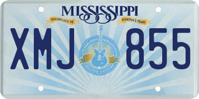 MS license plate XMJ855