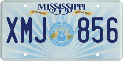MS license plate XMJ856