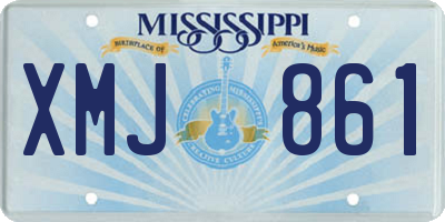 MS license plate XMJ861