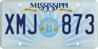 MS license plate XMJ873