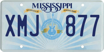 MS license plate XMJ877