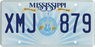 MS license plate XMJ879
