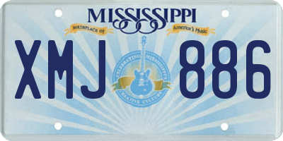 MS license plate XMJ886