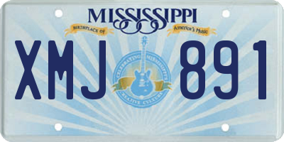 MS license plate XMJ891