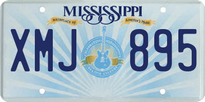 MS license plate XMJ895