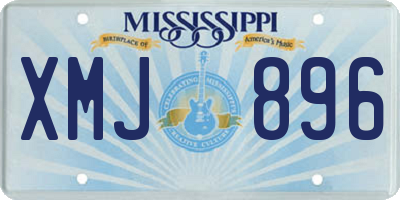 MS license plate XMJ896