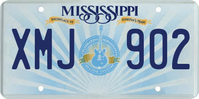 MS license plate XMJ902