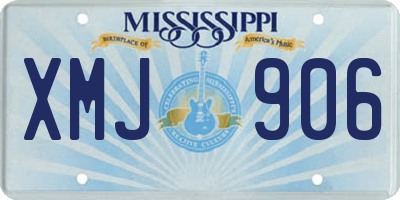 MS license plate XMJ906