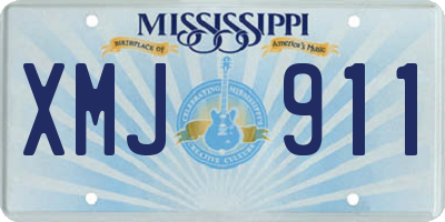 MS license plate XMJ911