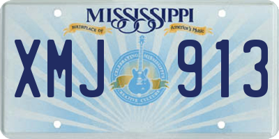 MS license plate XMJ913