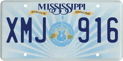 MS license plate XMJ916