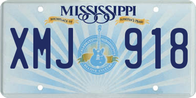 MS license plate XMJ918