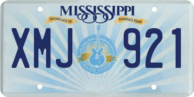 MS license plate XMJ921