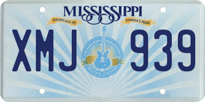 MS license plate XMJ939