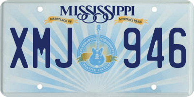MS license plate XMJ946