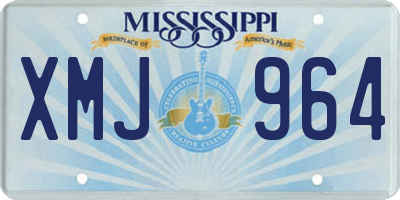 MS license plate XMJ964