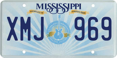 MS license plate XMJ969