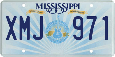 MS license plate XMJ971