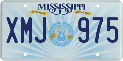 MS license plate XMJ975