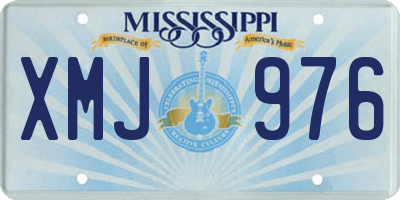 MS license plate XMJ976