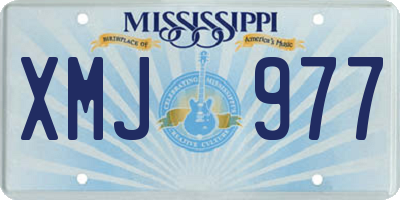 MS license plate XMJ977