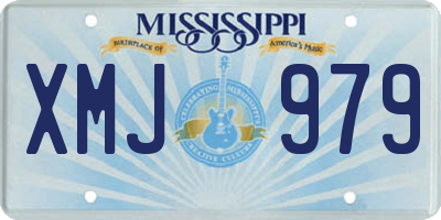 MS license plate XMJ979
