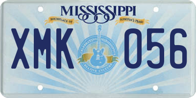 MS license plate XMK056