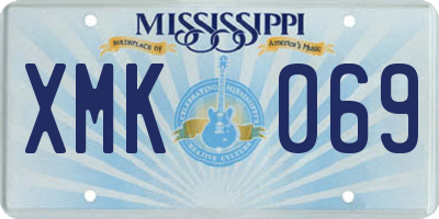 MS license plate XMK069