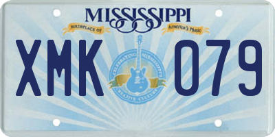 MS license plate XMK079