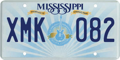 MS license plate XMK082