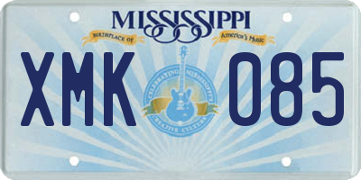 MS license plate XMK085
