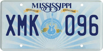 MS license plate XMK096