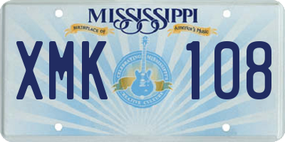 MS license plate XMK108
