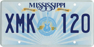 MS license plate XMK120