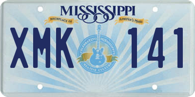 MS license plate XMK141