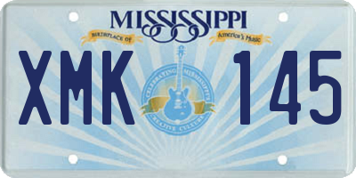 MS license plate XMK145