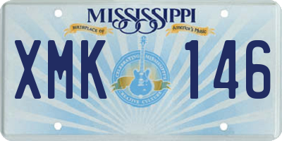 MS license plate XMK146