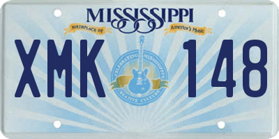 MS license plate XMK148