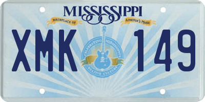 MS license plate XMK149