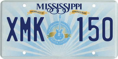 MS license plate XMK150