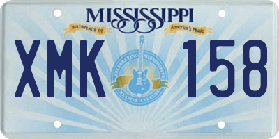 MS license plate XMK158