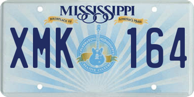 MS license plate XMK164