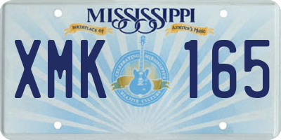 MS license plate XMK165